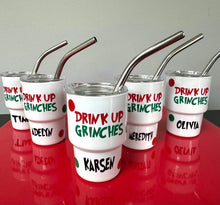 1 Piece Mini Tumbler With Lid And Straw, Grinch 3oz Tumbler, Drink Up Grinches