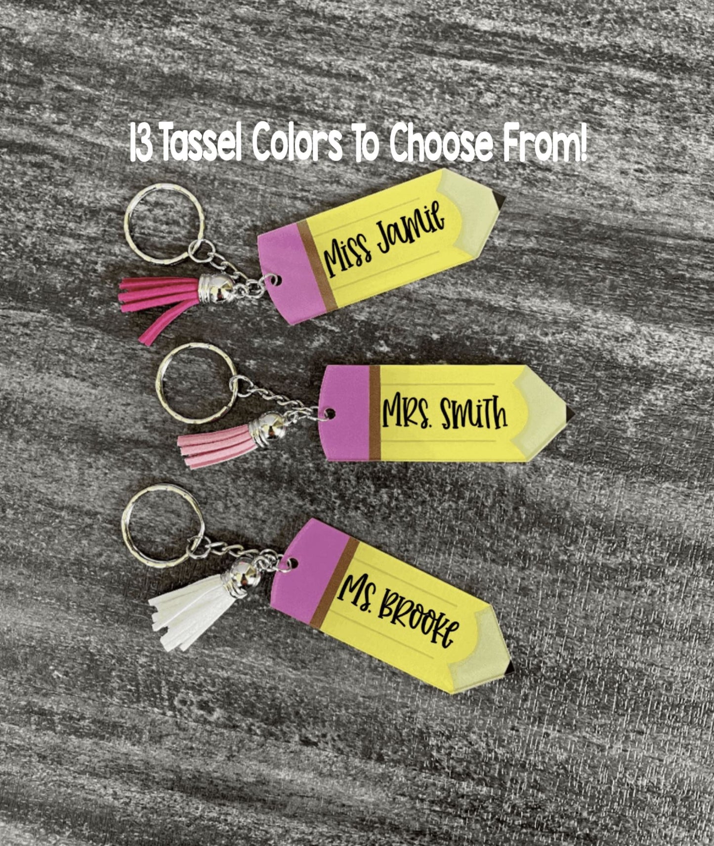 Personalized Pencil Keychains