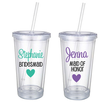 Personalized Bachelorette Tumblers With Wedding Role