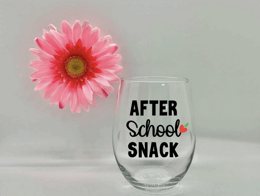 After School Snack Wine Glass