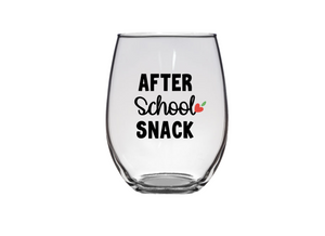 After School Snack Wine Glass