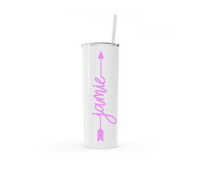 Personalized Stainless Steel Skinny Tumblers | Many Different Colors To Choose From!