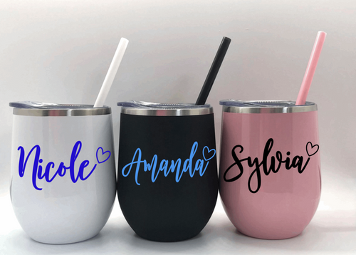 Personalized Stainless Steel Wine Tumblers