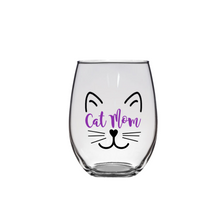 Cat Mom Wine Glass