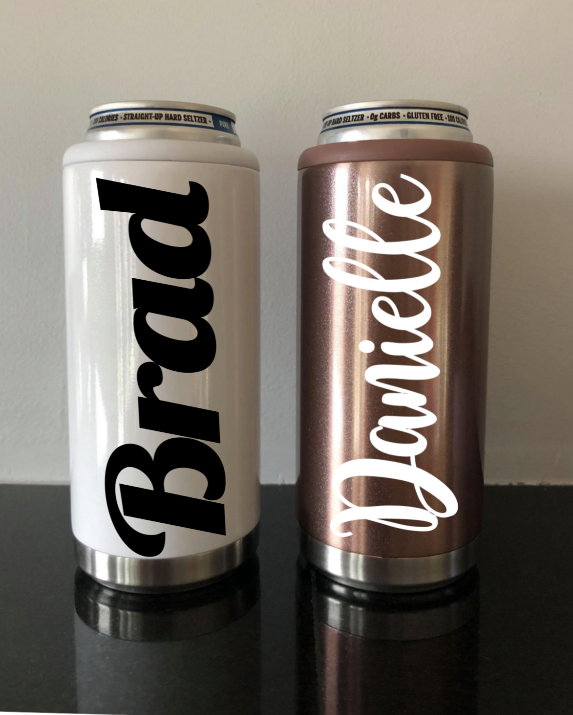 Personalized Stainless Steel Slim Can Coolers