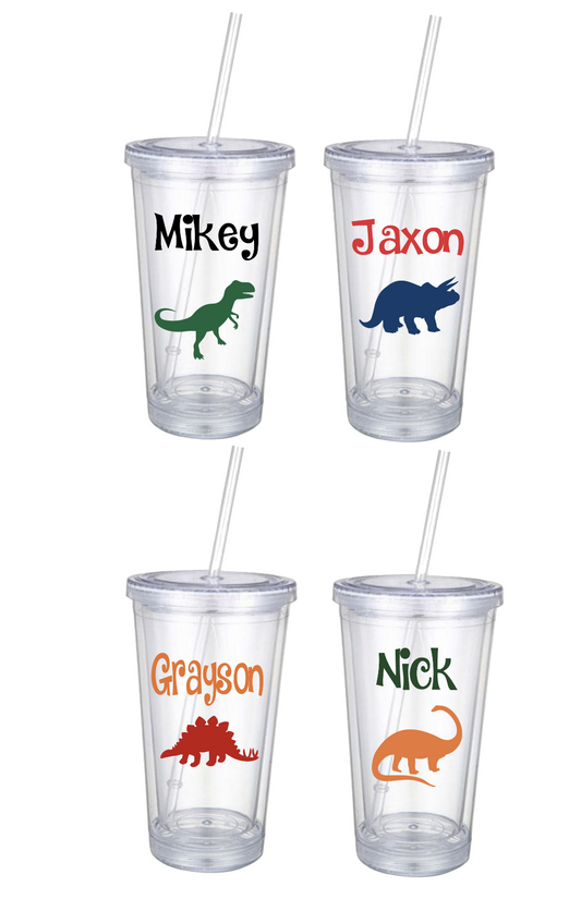 Personalized Dinosaur Tumblers (16oz)