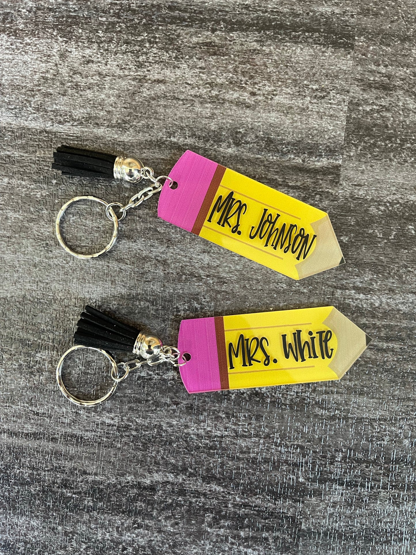 Personalized Pencil Keychains