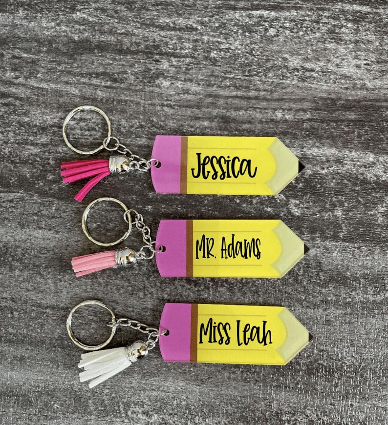 Personalized Pencil Keychains