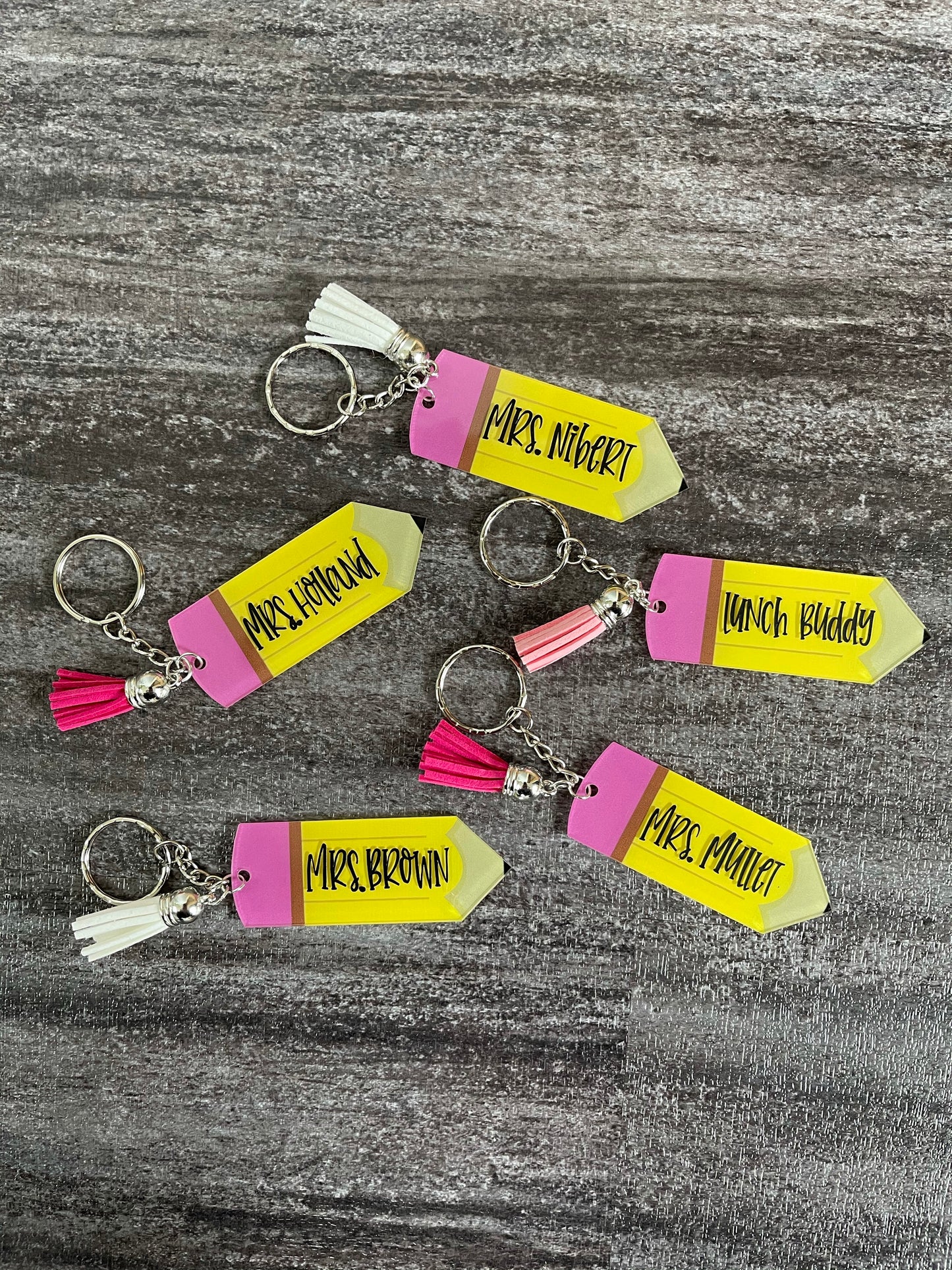 Personalized Pencil Keychains