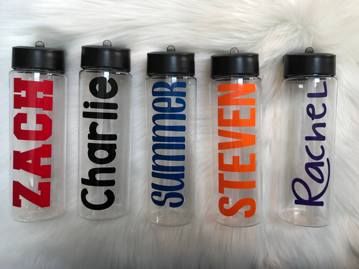 Personalized Water Bottle (Name Only-24oz) | 76 Different Font Styles To Choose From!