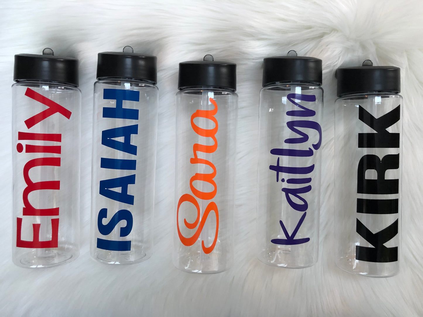 Personalized Water Bottle (Name Only-24oz) | 76 Different Font Styles To Choose From!