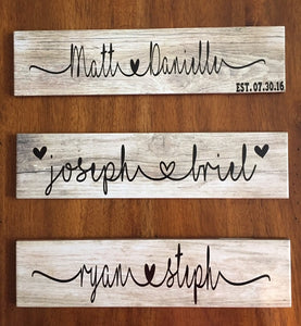 Personalized Marriage/Relationship Plaque