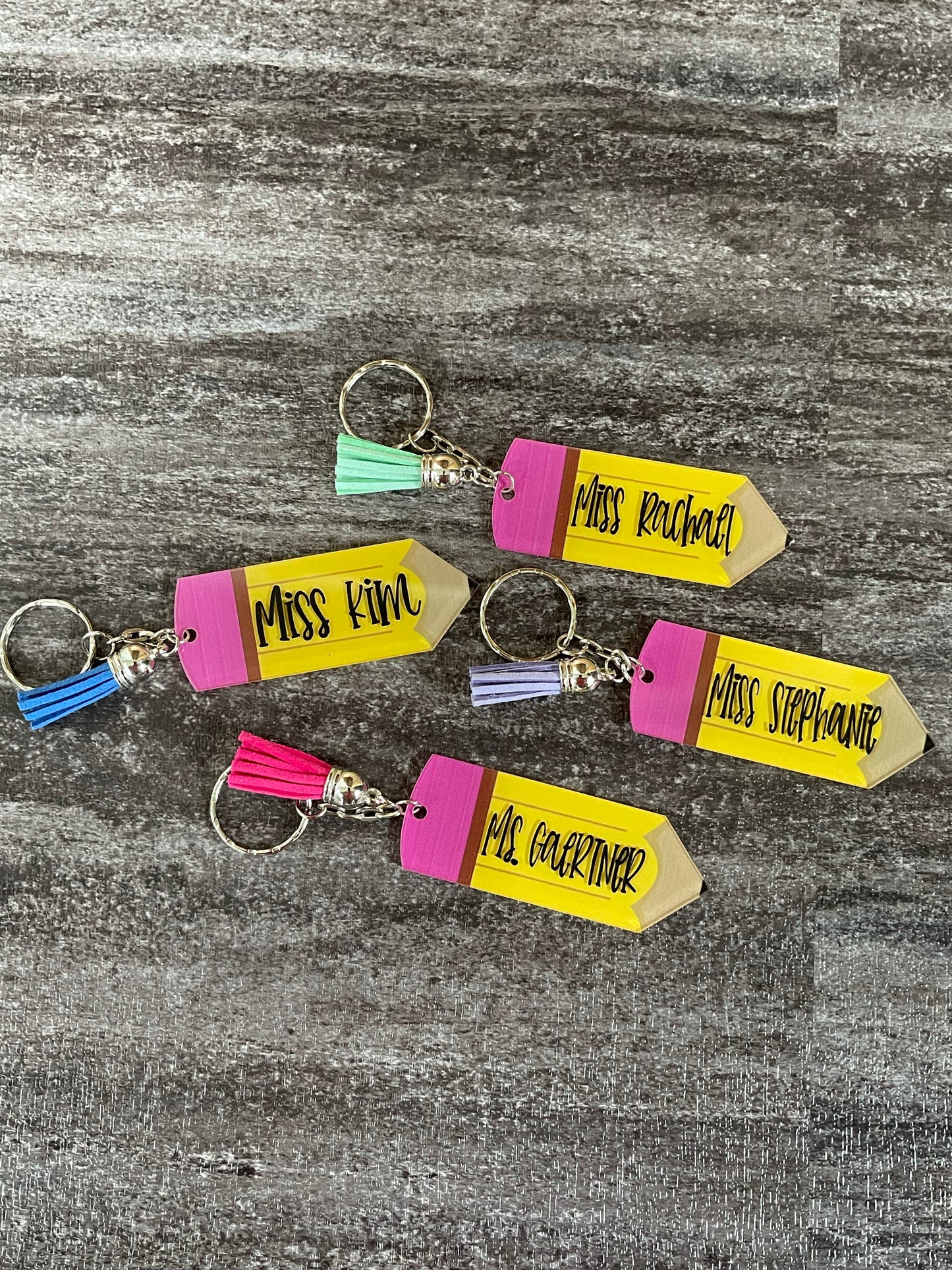 Personalized Pencil Keychains