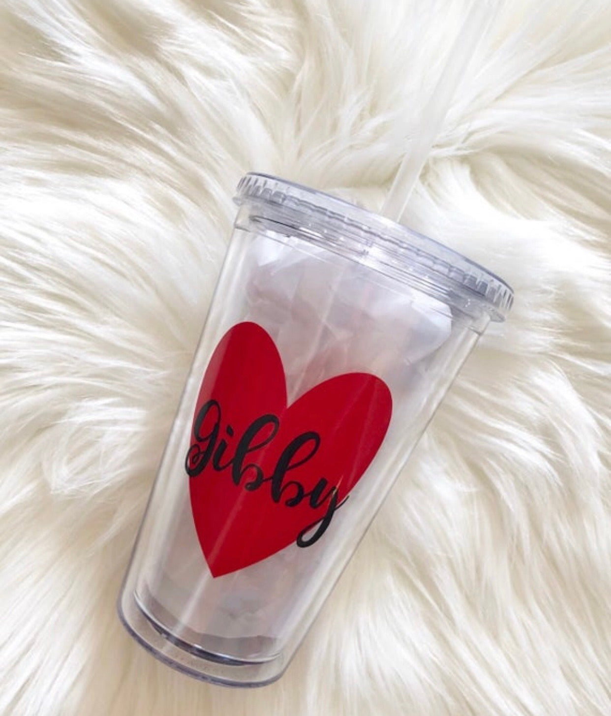 Personalized Heart Tumblers | Many Different Colors & Font Styles To Choose From!