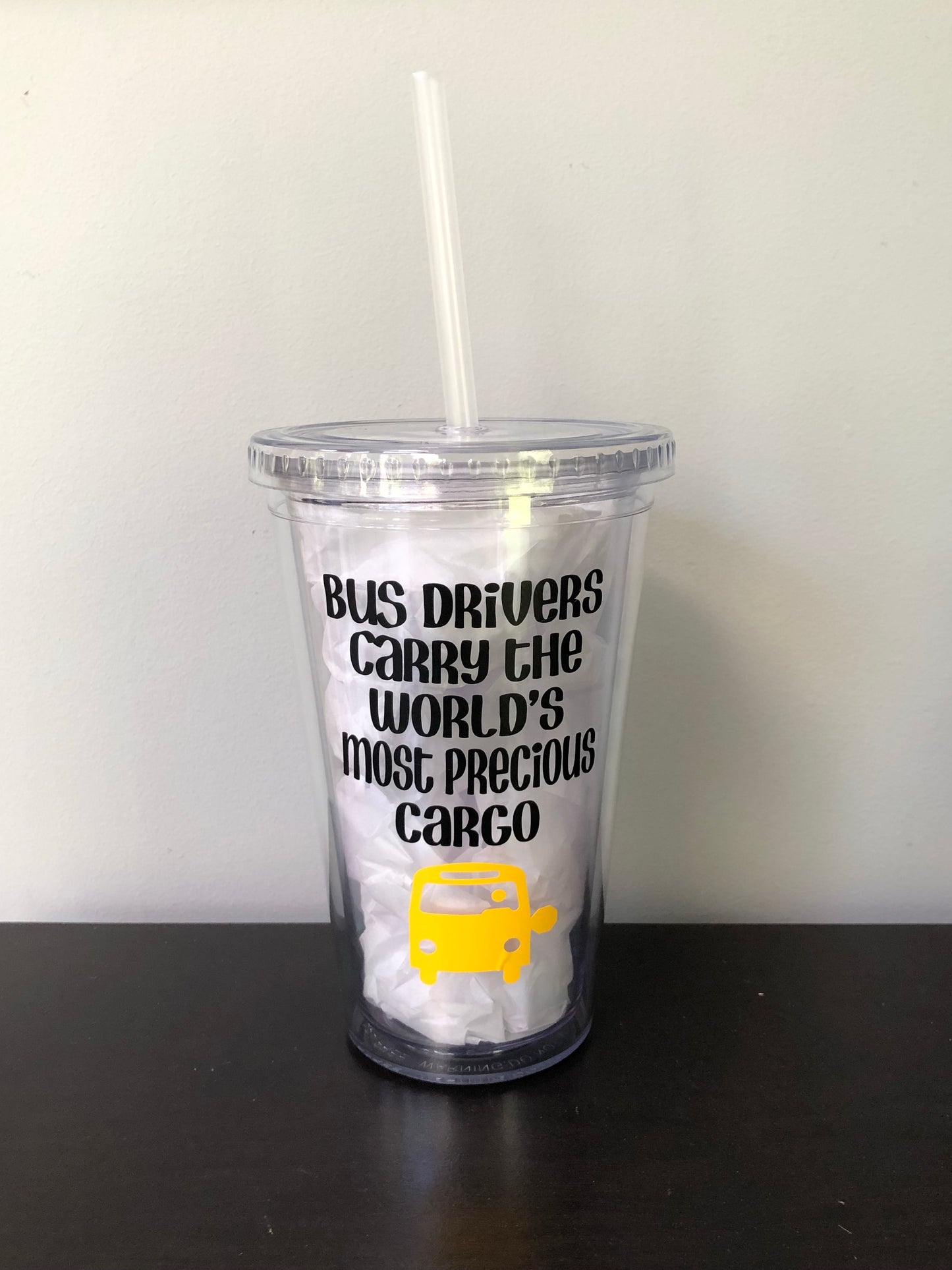 Personalized Tumbler For Bus Drivers