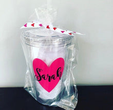 Personalized Heart Tumblers | Many Different Colors & Font Styles To Choose From!