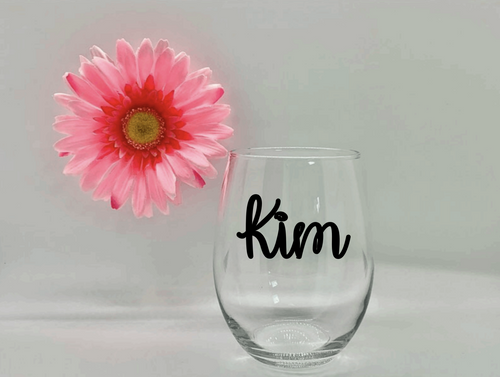 Personalized Stemless Wine Glasses | 28 Different Font Styles To Choose From!