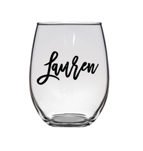 Personalized Stemless Wine Glasses | 28 Different Font Styles To Choose From!