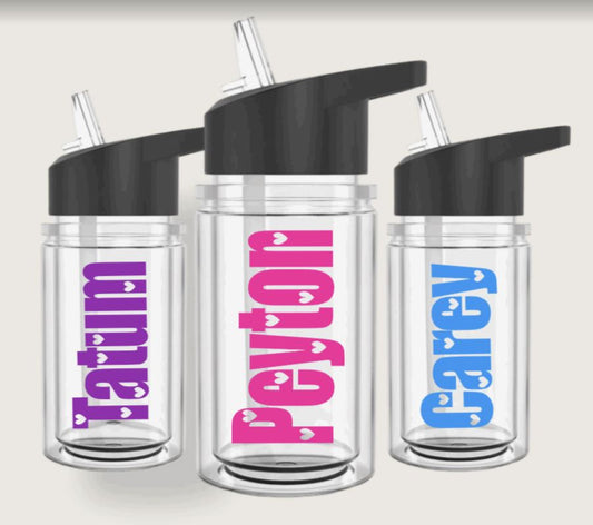 Kids Valentine's Day Name Water Bottles