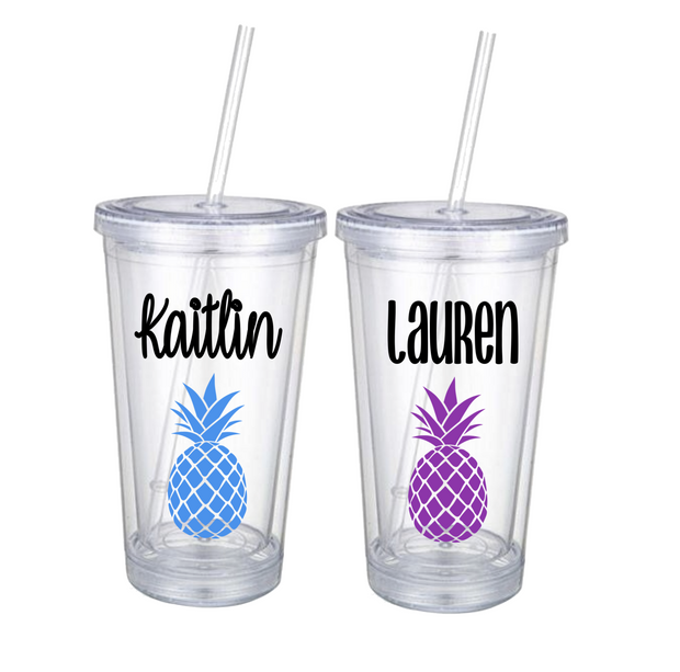 Personalized Pineapple Tumblers | 6 Different Font Styles To Choose From!