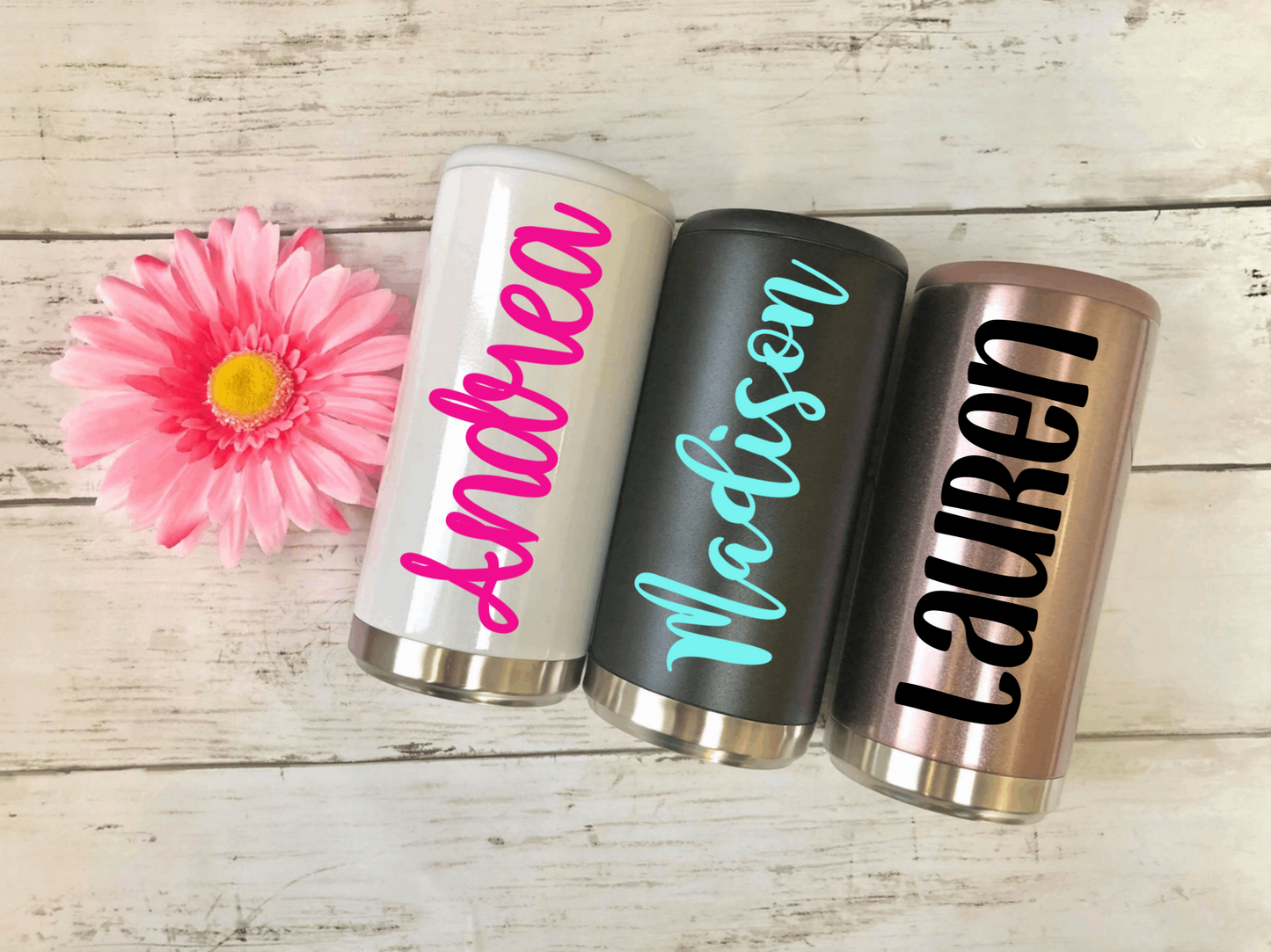 Personalized Stainless Steel Slim Can Coolers