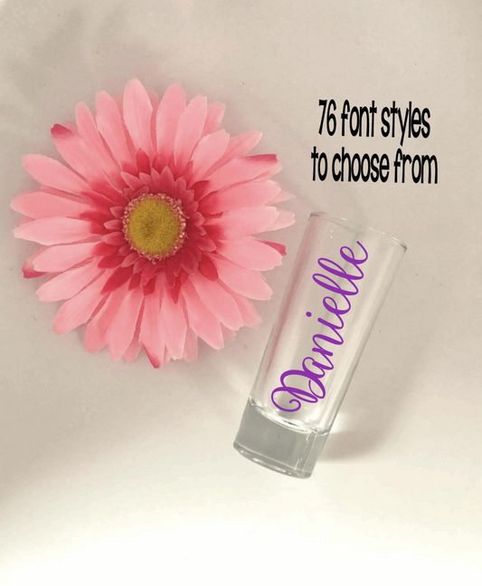 Personalized Tall Shot Glasses (Name Only)