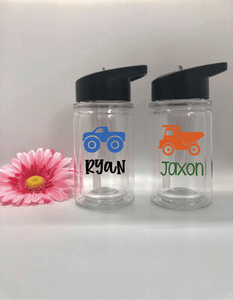 Personalized Kids Truck Water Bottles