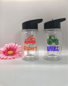 Personalized Kids 10oz Truck Water Bottles