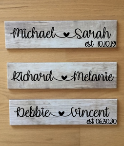Personalized Plaque For Couples
