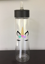 Personalized 24oz Unicorn Water Bottle (Name On Back) | 8 Different Font Styles To Choose From!